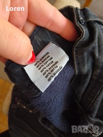 Топли ватирани детски дънки с пайети по джобовете, снимка 16 - Детски панталони и дънки - 43285777