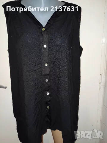 ДАМСКА ЧЕРНА БЛУЗА  или ЕЛЕК  - Размер XXXL  / XXXXL , снимка 1