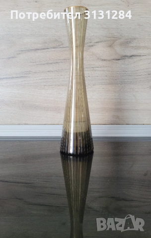 Винтидж Zvizel Kristal ваза с злато Германия , снимка 2 - Вази - 51720859