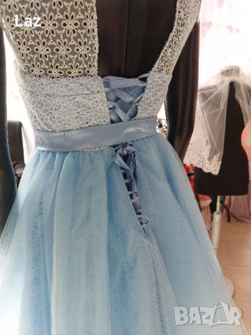 много обемна бална официална рокля синя, снимка 5 - Рокли - 36026433