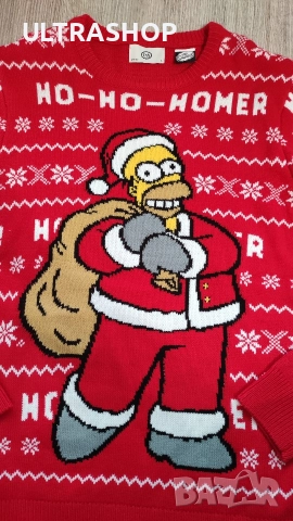 Homer Simpson L size Коледен пуловер The Simpsons , снимка 2 - Пуловери - 52677806