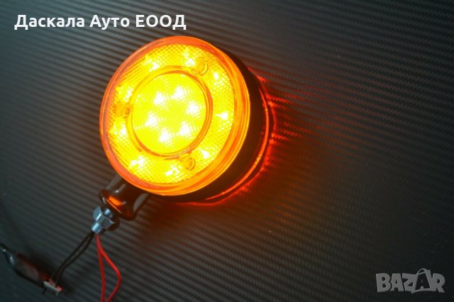 1 бр. ЛЕД LED габарити за огледало ОБЕЦИ червено-оранжево 24V, снимка 4 - Аксесоари и консумативи - 35853930