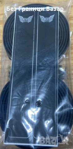 Нова Лента за велосипедно кормило черна винил/гума, 2 ролки, тапи