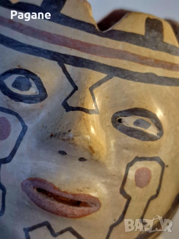 Рядък автентичен съд Шипибо (Перу) – Ръчно изработена керамика от Амазония, снимка 3 - Антикварни и старинни предмети - 53301975