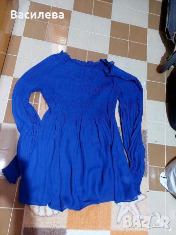Синя блуза , снимка 1 - Блузи с дълъг ръкав и пуловери - 39976187