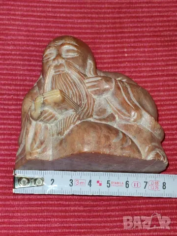 Стара китайска мраморна статуетка. , снимка 9 - Колекции - 49749509