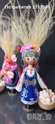 Лазарка - Дървена кукла с българска национална носия, снимка 7 - Декорация за дома - 51510287