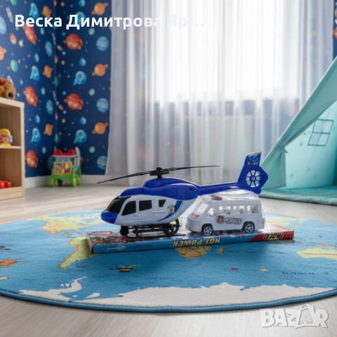 Комплект полицейски хеликоптер и бус S.W.A.T.
