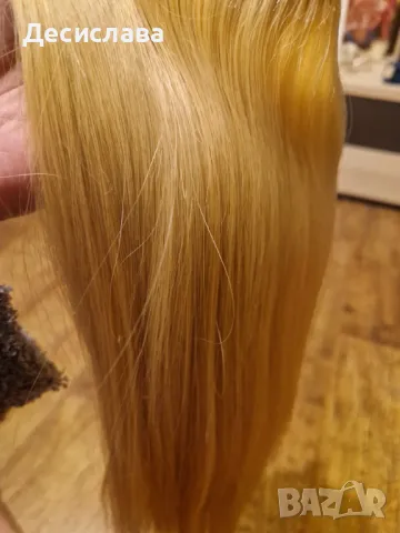 Славянска коса, естествена - на треса за трайно поставяне, рус цвят, снимка 4 - Аксесоари за коса - 49744250