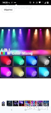 BETOPPER Подвижна глава 7x40W RGBW Beam/Wash/Zoom/CTO ефект Bee Eye LED сценично , снимка 9 - Други - 50603030