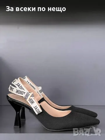 Christian Dior Дамски Черни Елегантни Обувки На Ток Код E94, снимка 3 - Дамски обувки на ток - 55795346