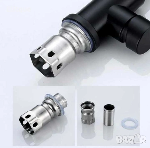 Едноръкохватков кухненски кран неръждаема стомана 360° въртящ се смесител за мивка, снимка 9 - Други стоки за дома - 52854041