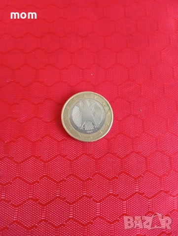 Колекционерска 1 евро немска монета знак F от 2002г., снимка 2 - Нумизматика и бонистика - 53849618