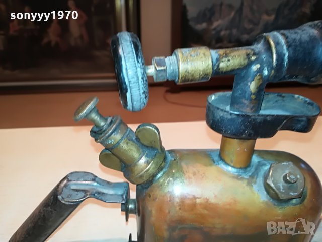 медна стара лампа от франция 3008210843, снимка 4 - Антикварни и старинни предмети - 33963284