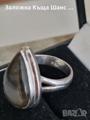 Сребърен пръстен 925 проба с лабрадорит, снимка 4 - Пръстени - 41832485