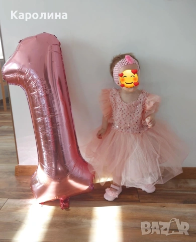 лот официална рокличка и обувки за момиченце 1-2г