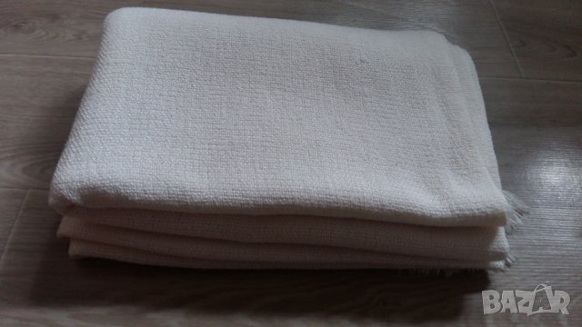 НЕМСКА ДЕБЕЛА БЯЛА ПОКРИВКА С РЕСНИ, снимка 9 - Покривки за маси - 41046587