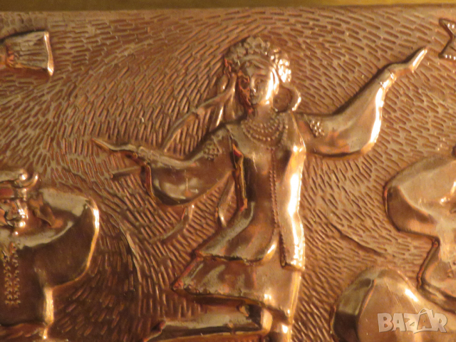 голямо медно пано, медна картина Танцьори - красота за твоята танцова школа, заведение механа, снимка 3 - Декорация за дома - 36331625