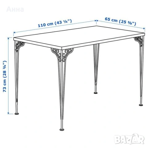 Ikea бюро/ маса FALKHÖJDEN, снимка 3 - Маси - 53833141