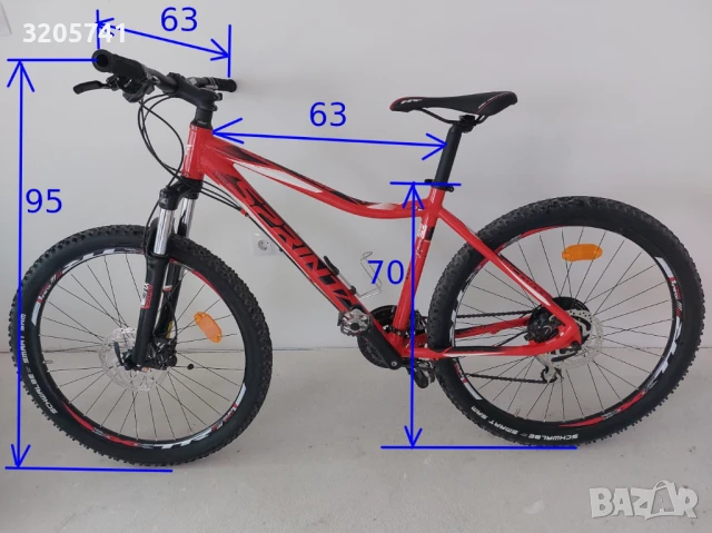 Алуминиев велосипед Sprint Apolon 26" - като нов!, снимка 3 - Велосипеди - 50805767