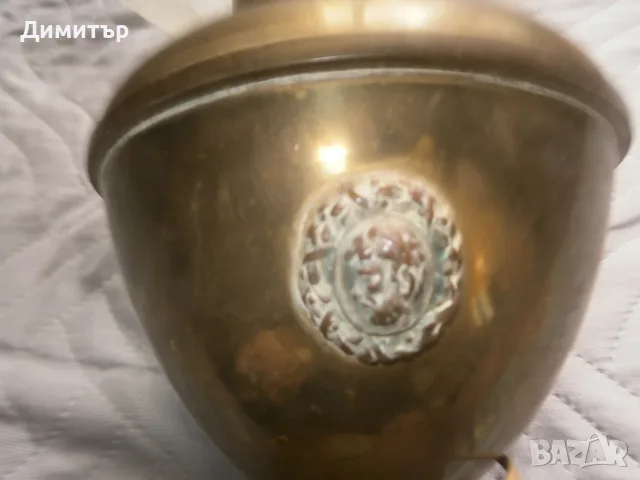 Антикварна лампа 46см., снимка 3 - Антикварни и старинни предмети - 55949050