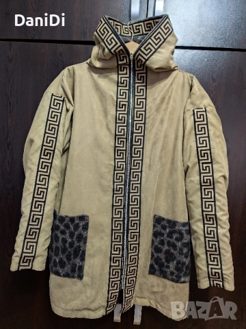 Дамско палто в тигрово/леопард Версаче ,с две лица, снимка 7 - Якета - 52454136