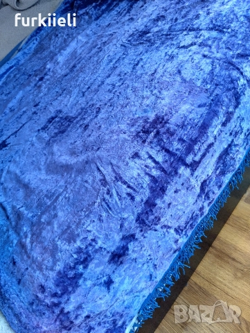 покривало от плюш за единично легло с ресни , снимка 2 - Покривки за легло - 52865516