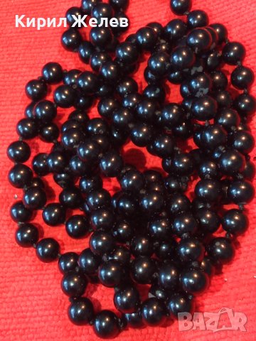 СТАРО ВИНТИДЖ ЧЕРНИ ПЕРЛИ ШИКОЗНО КОЛИЕ 5058, снимка 2 - Колиета, медальони, синджири - 29614671