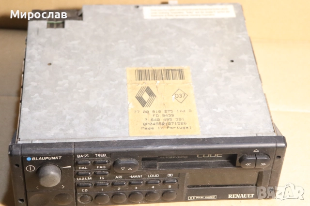 BLAUPUNKT RENAULT G 4  АВТО РАДИО КАСЕТОФОН, снимка 4 - Аксесоари и консумативи - 52967722