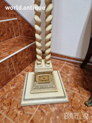 Уникална антикварна италианска колона пиедестал Silik, снимка 7 - Антикварни и старинни предмети - 53672825