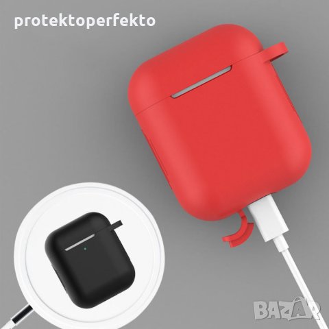 Силиконов кейс за безжични слушалки AirPods Pro, AirPod 3 - черен цвят, снимка 1 - Други - 36021820