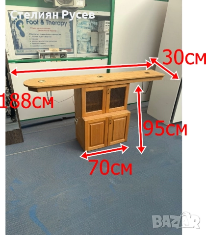 2612 дървен шкаф от кухня 95/70см + висящо осветление цена 70 лв или 35,79евро смр - дървен чамов ма
