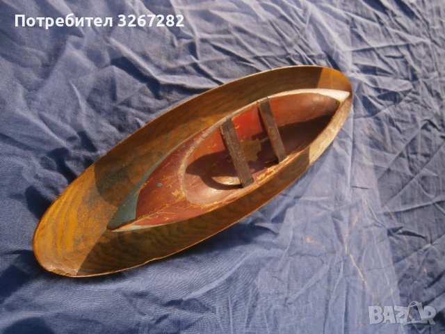 Лодка,Макет,Индианска,Кану,Пирога,Ретро, снимка 13 - Антикварни и старинни предмети - 53026065