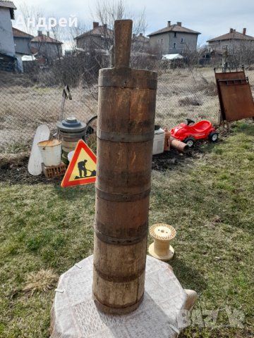 Стара дървена буталка,бучка, снимка 4 - Други ценни предмети - 44327660