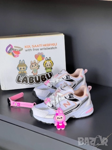 детски маратонки и часовник new balence Labubu 