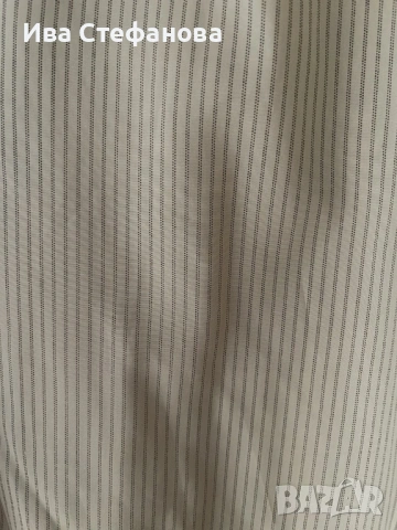  Zara ръстик елегантен бежов блейзър сако овърсайз модел с елегантна раирана подплата вискоза  , снимка 6 - Сака - 49702051