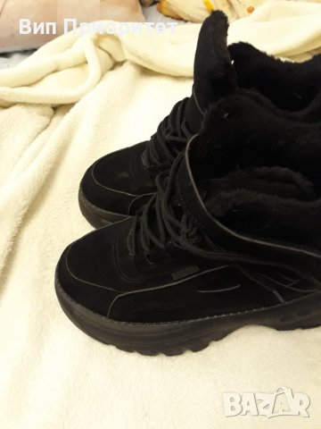 Черни зимни боти , модерни , красив впечатляващ модел , снимка 2 - Дамски боти - 39217956