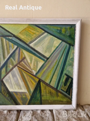 Венко Петров автор масло Кюстендил платно композиция , снимка 4 - Картини - 50894112