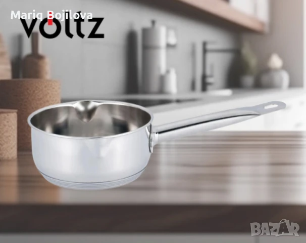 Касерола Voltz ,16 см, 1.4 литра, Инокс, снимка 1