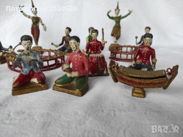Бронзови рисувани фигури - Тайланд 30-те години, снимка 13 - Колекции - 35813827