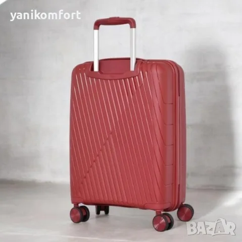 Куфар за ръчен багаж 55/40/20 от полипропилен с 4 колелца, снимка 14 - Куфари - 56200165