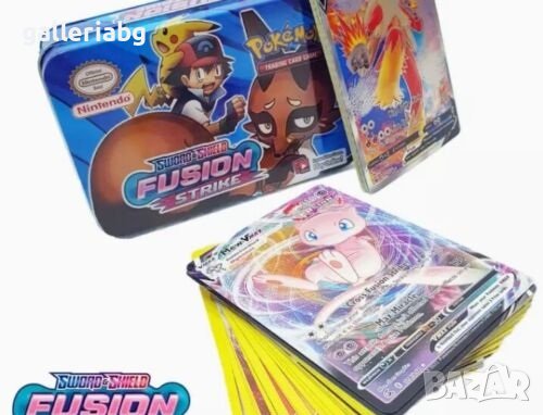 Карти за игра на Покемон (pokemon) в метална кутия, снимка 3 - Колекции - 39465735
