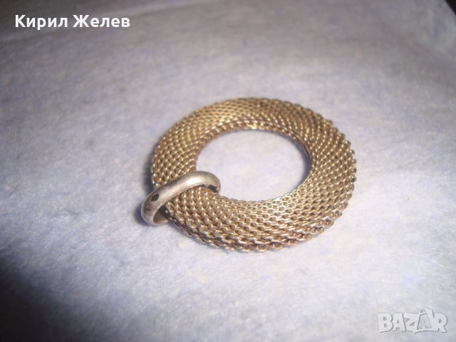 ПОСРЕБРЕН СТАР РЕТРО АРТ МЕДАЛЬОН със СРЕБЪРНА 925 ХАЛКИЧКА ИЗРАБОТЕН от БЛАГОРОДНА СТОМАНА 25981, снимка 3 - Колиета, медальони, синджири - 35950619