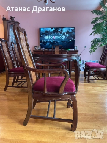 Трапезна разгъваема маса с 6 стола, снимка 10 - Маси - 53479505