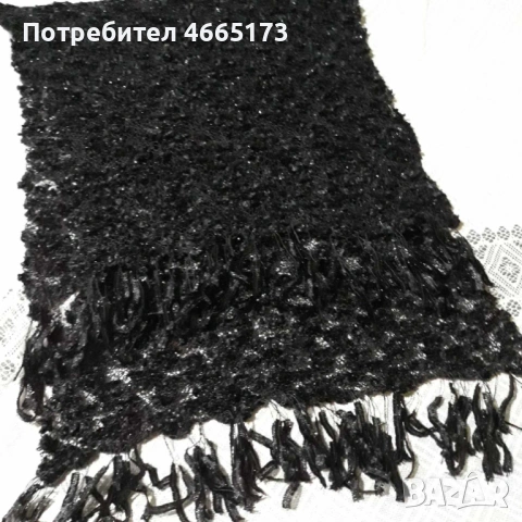 Дамски черен Шал /Наметало , снимка 8 - Шалове - 53025321