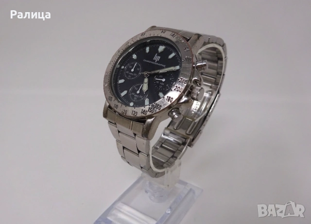 Френски кварцов часовник LIP хронограф, снимка 2 - Мъжки - 53579866