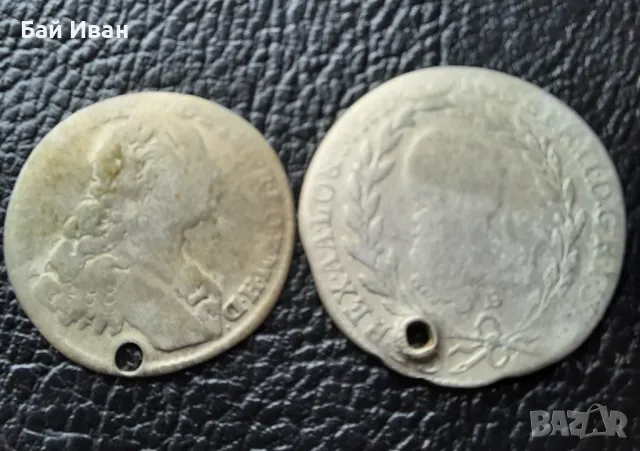 Стара сребърна монета/и 12 кройцера Бавария и 20 кройцера Австрия, снимка 4 - Нумизматика и бонистика - 48753680