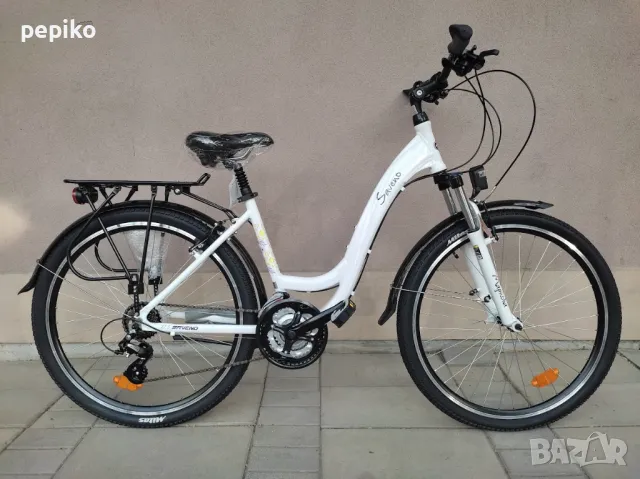 Продавам колела внос от Германия  алуминиев градски велосипед SAVENO MAGNOLIA 27,5 цола преден аморт