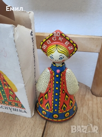 Тенекиена механична играчка МОСКВА 80 СССР , снимка 2 - Колекции - 51626530