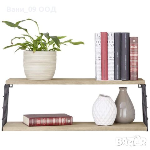 Стенна закачалка д индустриален стил-дърво и метал, снимка 2 - Етажерки - 42689657